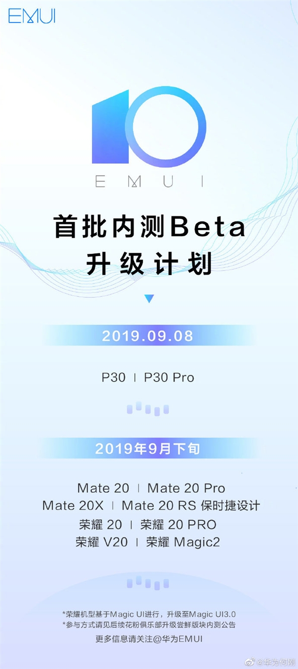 8款老机型升级EMUI 9.1 华为：EMUI 10也安排上了