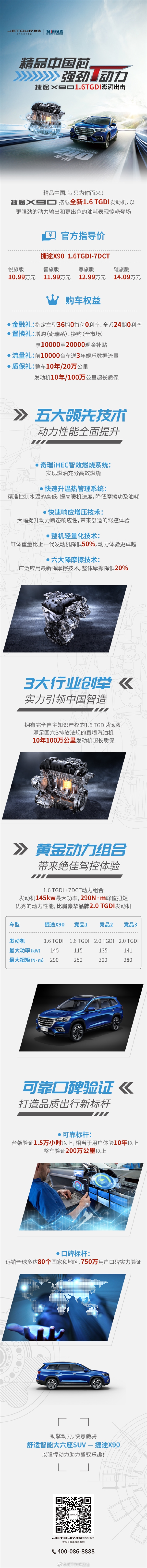 10.99万起！新款捷途X90上市：1.6T榨出197马力