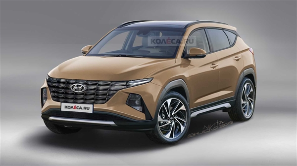 1.6T+四驱！现代全新途胜效果图曝光：或推纯电车型