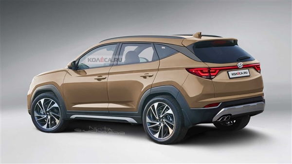 1.6T+四驱！现代全新途胜效果图曝光：或推纯电车型