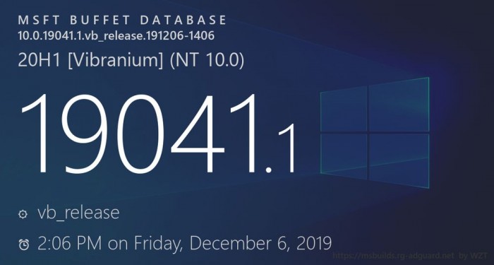 [图]爆料称Windows 10 v2004已完成开发 RTM版本号疑为19041