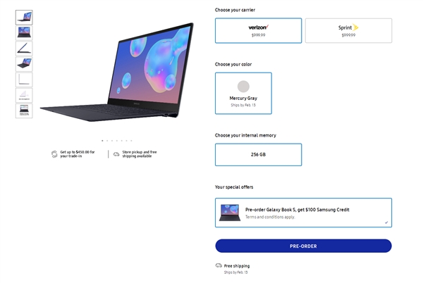 三星Galaxy Book S笔记本开卖：7000元买个高通骁龙8cx
