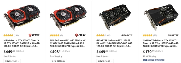 应对缺货：NVIDIA GTX 1050 Ti重新补货