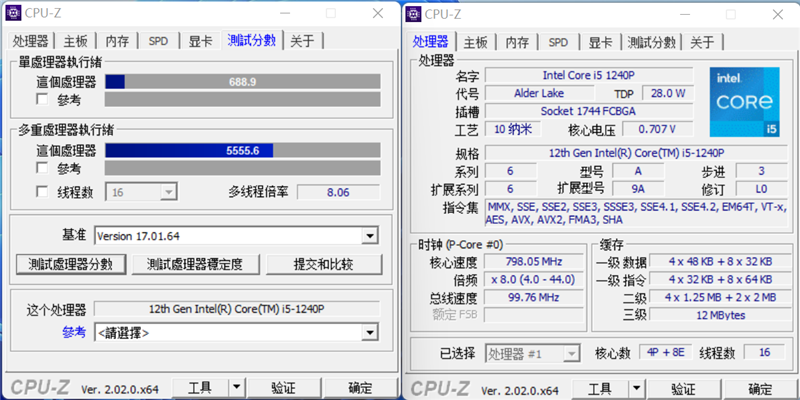 低功耗16线程的对决！i5-1240P VS 锐龙7 6850U：酷睿不插电源也能满血
