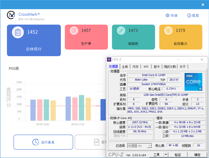 低功耗16线程的对决！i5-1240P VS 锐龙7 6850U：酷睿不插电源也能满血