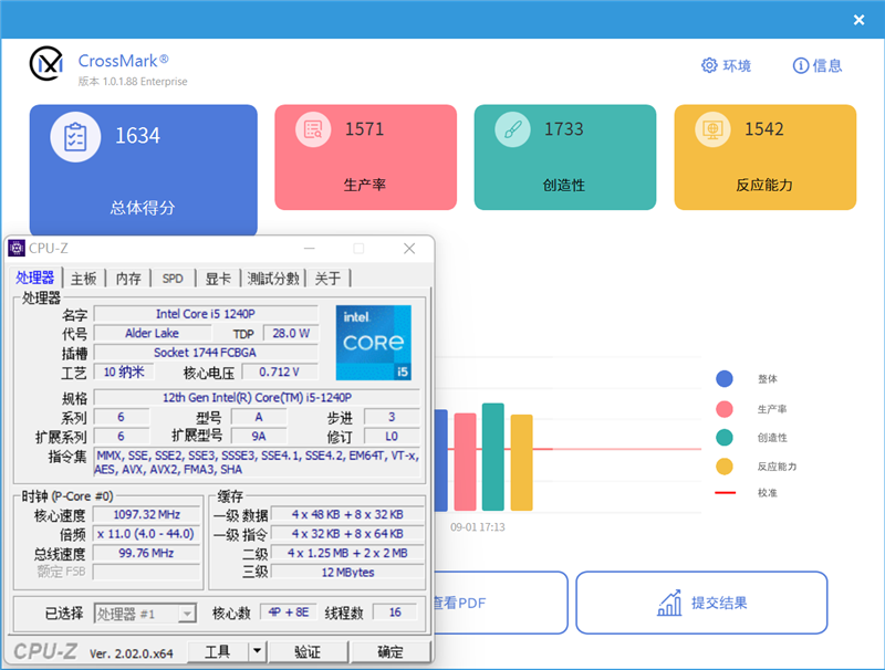 低功耗16线程的对决！i5-1240P VS 锐龙7 6850U：酷睿不插电源也能满血