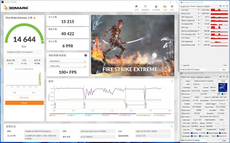 最强非公！蓝戟Intel Arc A770 Flux OC显卡评测：2K分辨率比RTX 3060快9%