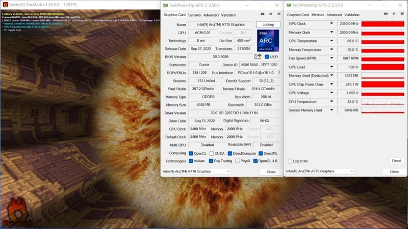 最强非公！蓝戟Intel Arc A770 Flux OC显卡评测：2K分辨率比RTX 3060快9%