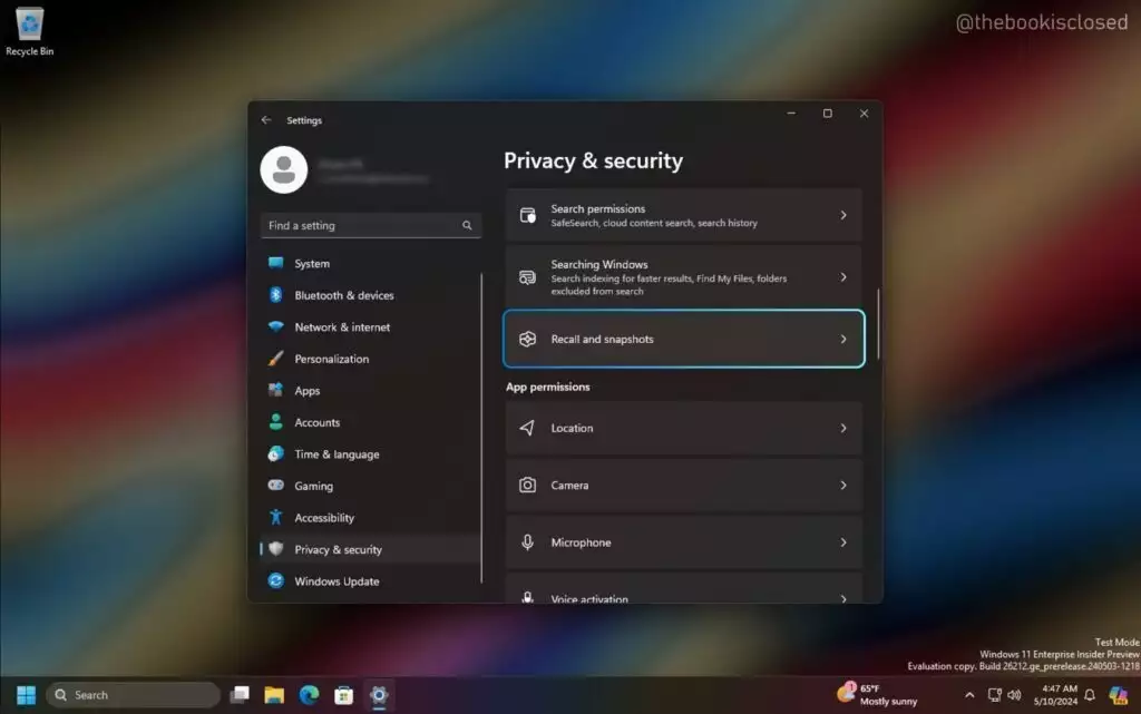Win11“回忆和快照”功能曝光，可记录用户在电脑上的所有操作