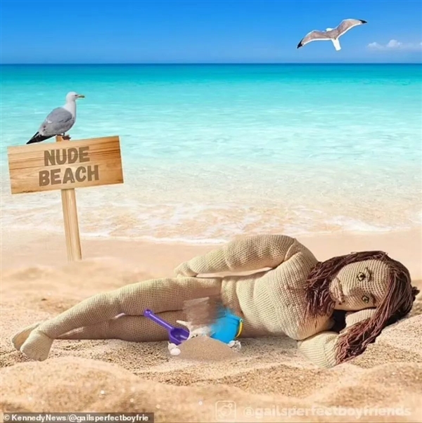 海王最尴尬的分身：美国女子织出毛线男友 竟然跟他一模一样