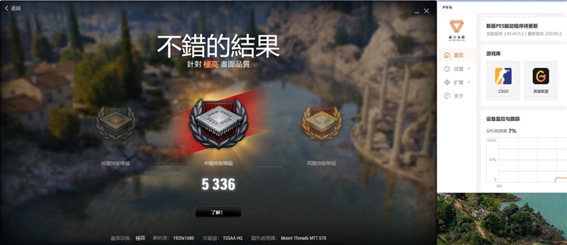摩尔线程MTT S70显卡评测：5月驱动性能再次大幅提升 多款游戏超越GTX 1650