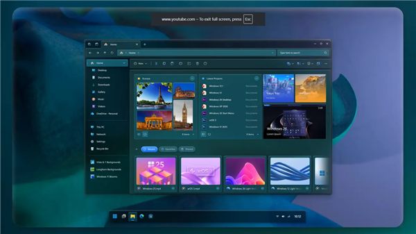 用户自制概念版Windows 12文件管理器！界面惊艳：还有新功能