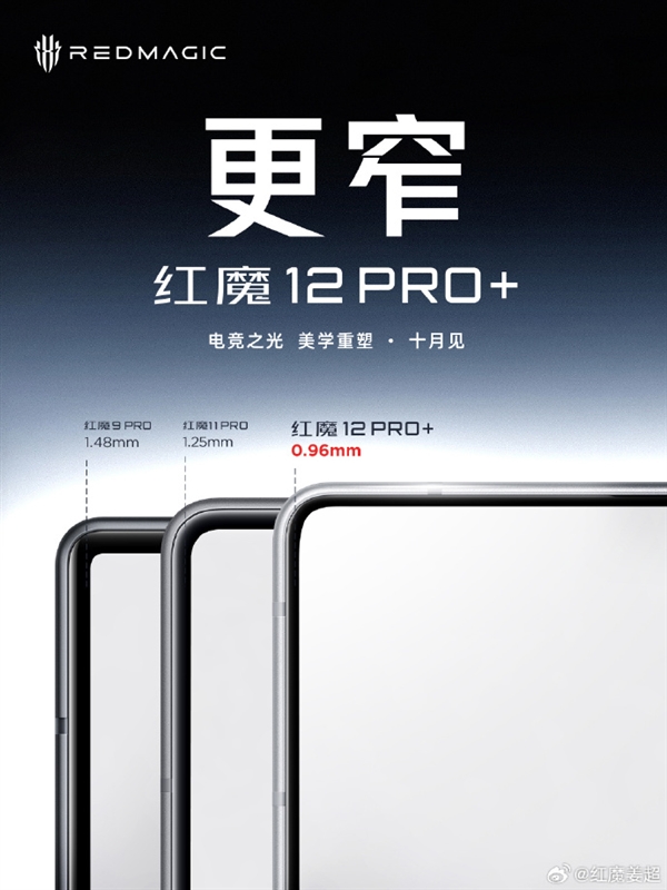 真全面屏旗舰！红魔12 Pro+官宣10月15日发布 首批搭载第六代骁龙8超级至尊版