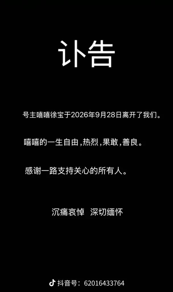 25岁博主“嘻嘻徐宝”去世 曾自述患癌前每天熬夜12点到2点 一周喝3-4次奶茶